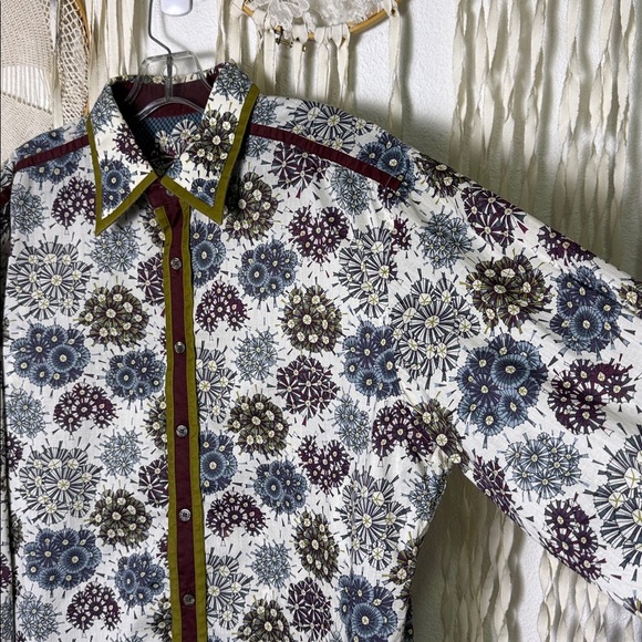 Robert Graham Long Sleeve Button Down Fall Floral Dress Shirt XL Cotton - Picture 3 of 11